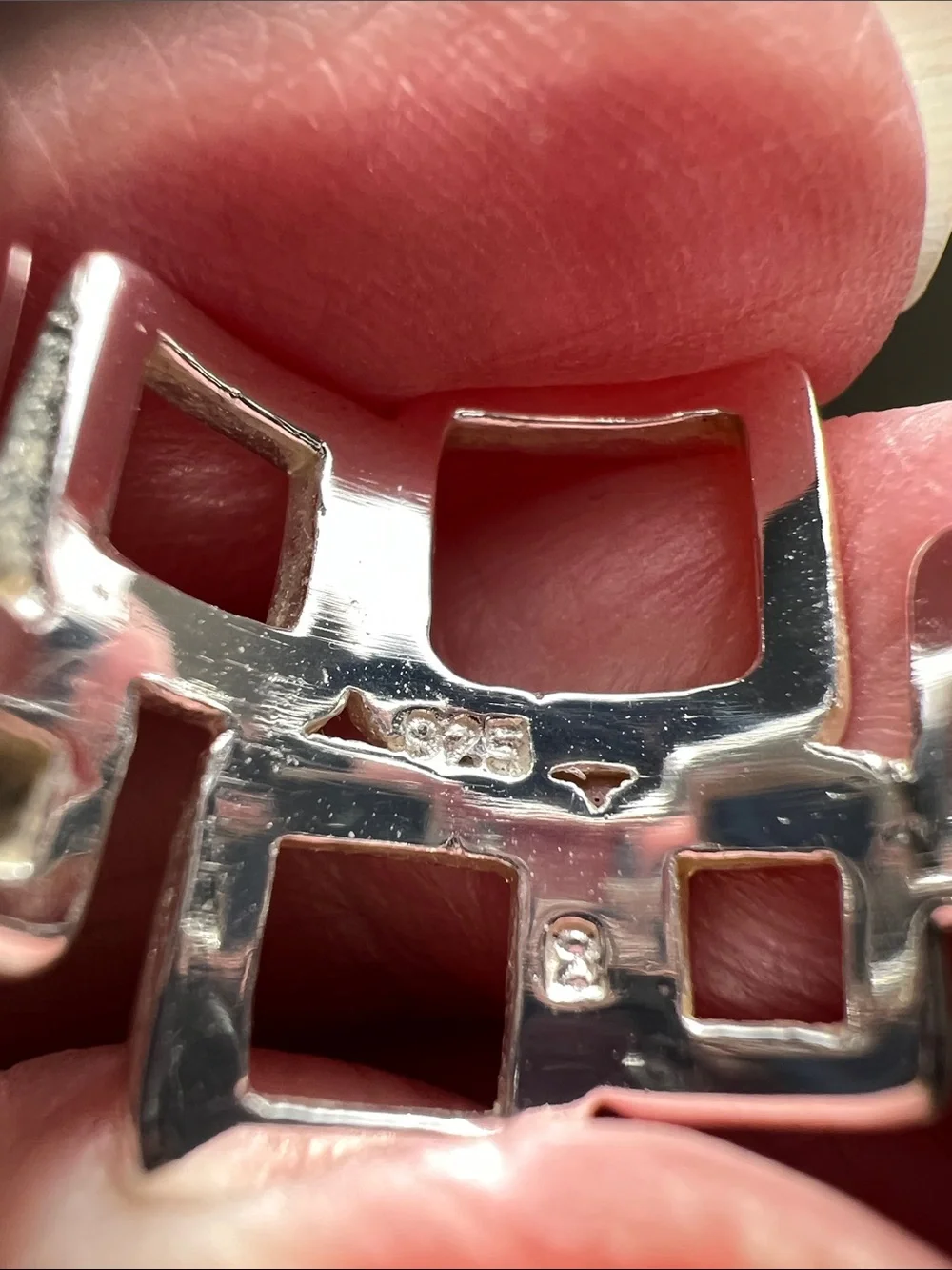 Sterling Silver Geometric Open-Square Ring - 925 Sterling Silver- Heirloom